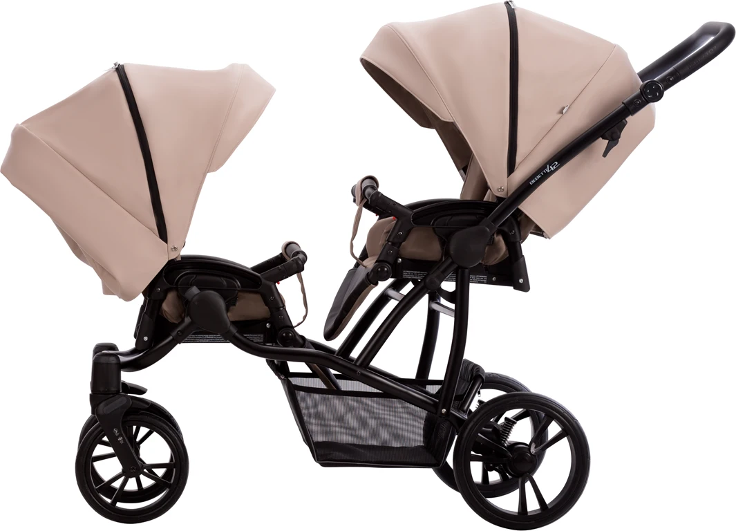 Коляска 2 в 1 для двойни Bebetto B 42 PRO (22) бежевый